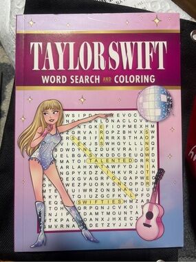 Taylor Swift Pink Word Search & Coloring Book for Kids